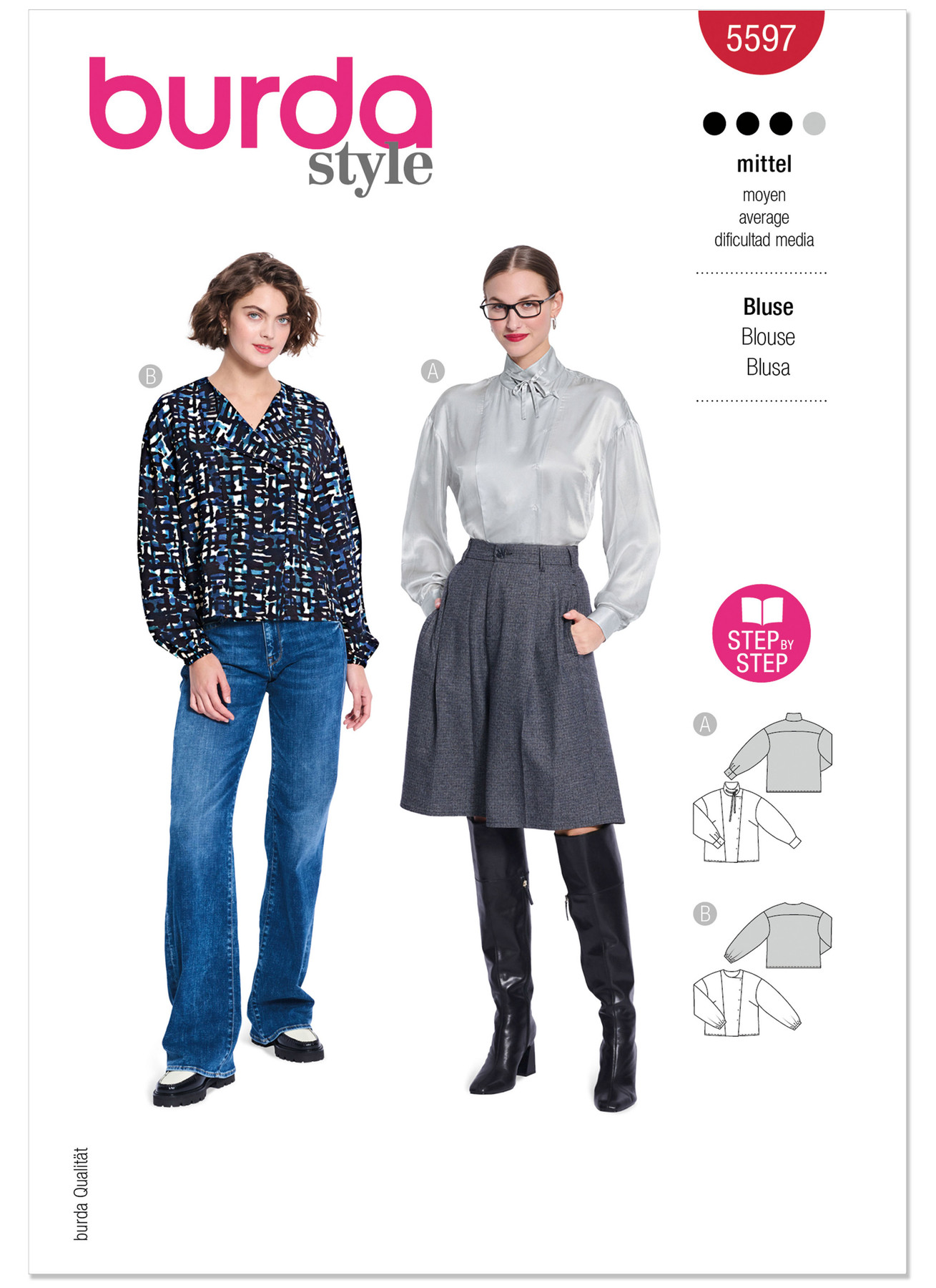 Burda Style Pattern 5597 Misses' Blouse - Your Sewing Pattern Destination